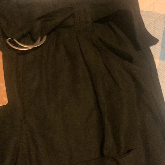 New mason & belle Women's Paperbag Waist Pants Black Size medium - Picture 6 of 10